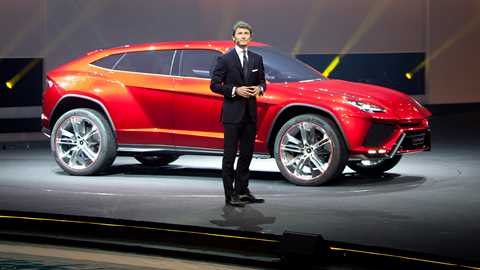 Lambo chief exec Stephan Winkelmann and the Urus SUV