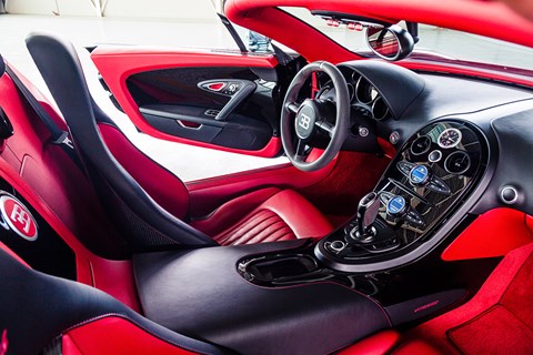 The exquisite cabin of the Bugatti Veyron 16.4 Grand Sport Vitesse