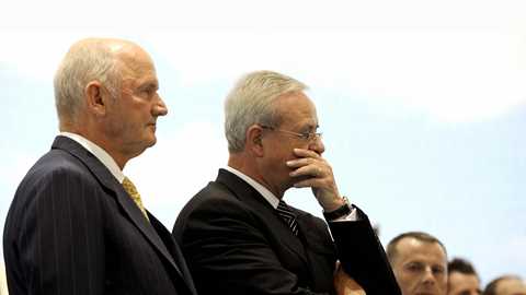 At war: Piech (left) and Winterkorn (Getty Images)