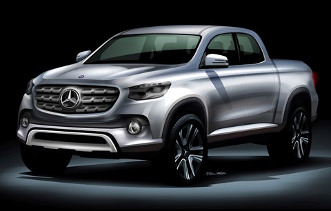 The official pick-up truck rendering by Mercedes-Benz