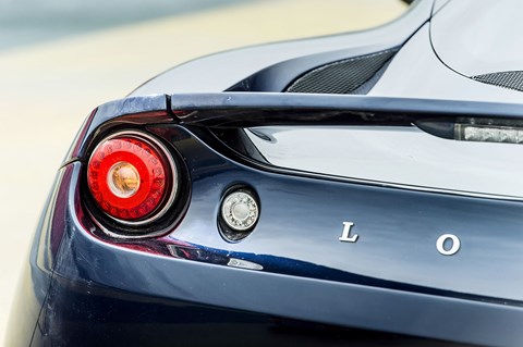 Neat aerofoil integrated into rear deck of the Lotus Evora