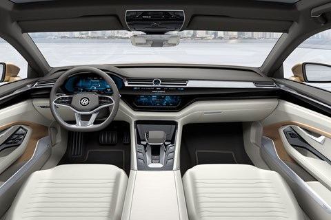 VW C Coupe GTE concept interior 2015