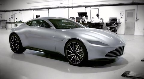 The Aston Martin DB10 on set of 007 film Spectre