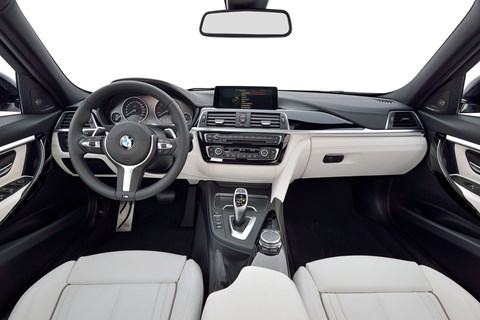 Inside new 2015 BMW 3-series cabin: not as sparkly as a C-class