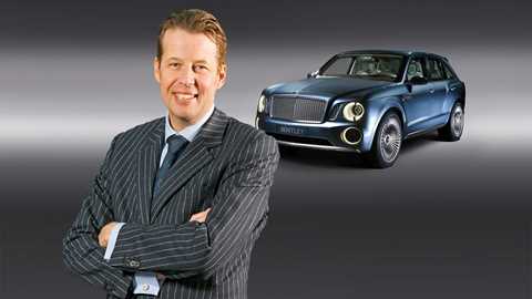 Stefan Sielaff and the Bentley EXP9 F SUV concept he's inherited