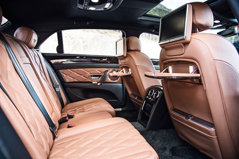 The all-important rear seats: here's the Bentley's rear pews