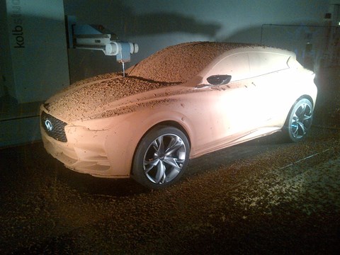 Clay model for Infiniti Q30 we spied at London design studio