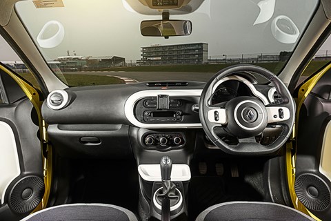 Inside the 2016 Renault Twingo cabin
