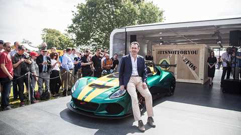 Lotus CEO Jean-Marc Gales unveils 3-Eleven at Goodwood