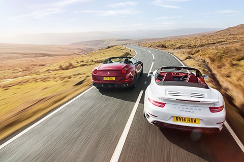 Porsche 911 Turbo S and Ferrari California T