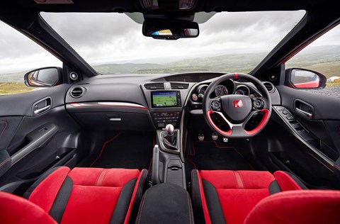 An outbreak of Scarlet Fever in the Civic Type R's typically lairy cabin