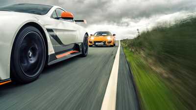 25 British cars to drive before you die: 20/21) Aston Martin GT12 and Lotus Evora 400, CAR+ September 2015