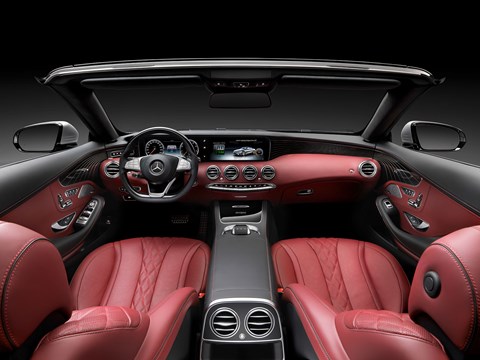 Inside the Mercedes S-class Cabriolet cabin