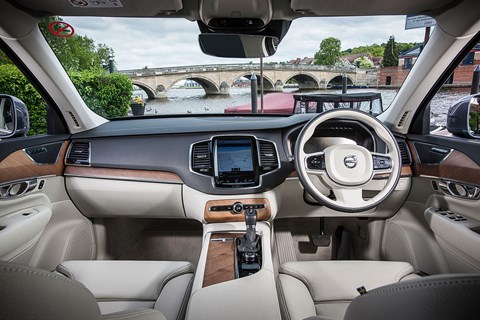 No S&M eroticism here - it's a Volvo, and we're 48 shades short - but the pale hide, modern surfaces and blonde wood veneers combine with a Kew Gardens-spec glasshouse to make it feel very airy