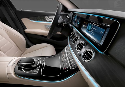 Inside the new Mercedes E-class cabin