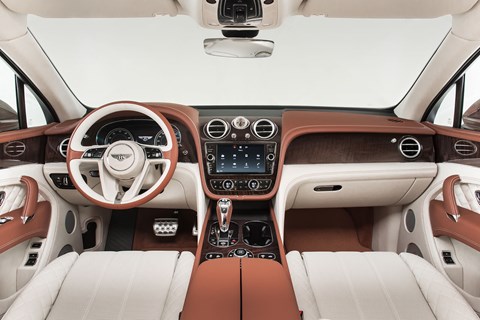 Inside the Bentley Bentayga's cabin