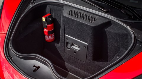 Boot genuinely roomy by mid-engined sports car standards