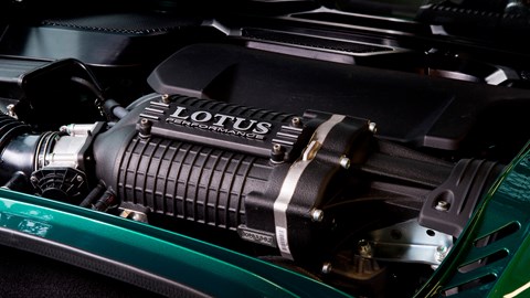 There's no extra power; with 345bhp to propel 1125kg, it doesn't need it