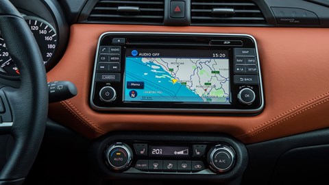 Sat-nav touchscreen on new Nissan Micra