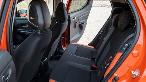 Rear seats: not so roomy in the back of the Nissan Micra