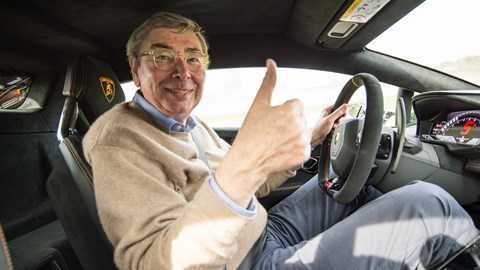 Happy Georg. No wonder - according to the dash, he's flat in fifth gear