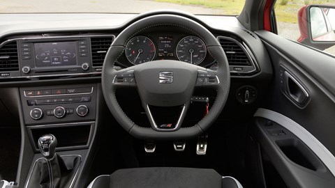 Cabin of new Seat Leon Cupra: business as usual