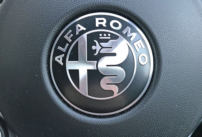 The Alfa Romeo badge