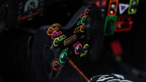Carbonfibre steering wheel is Ginetta's own design