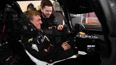 G57-P2 lead designer Peter Smith talks CAR's James Taylor through the controls