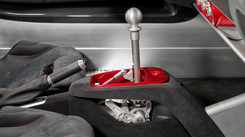 Exposed gear linkage in the Lotus Elise Sprint