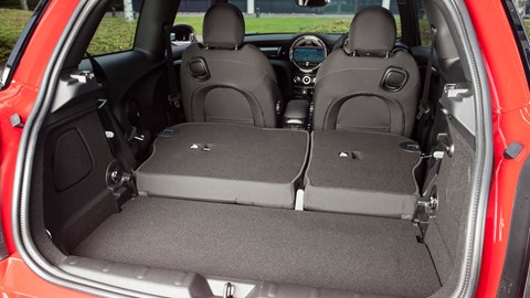 You'll have to flop the rear seats down in a Mini hatchback to carry any meaningful luggage