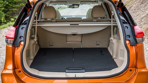 A big 550-litre boot on Nissan X-Trail; expands to 1982 litres, seats down