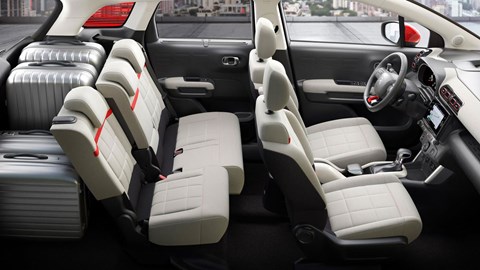 Sliding rear seats mean you can juggle space for bodies or bags
