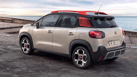 Heavily stylised rear windows distinguish the Citroen C3 Aircross