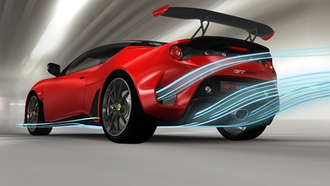 Evora GT430 develops more downforce than Lotus 72 F1 car