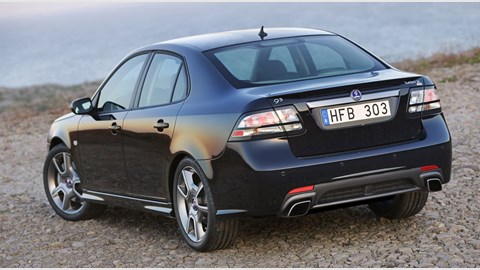 Saab 9-3 Turbo X rear three-quarter
