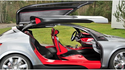 Dragonfly doors open to reveal Renault Megane Coupe Concept's cabin