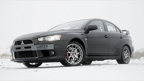 Mitsubishi Lancer Evo X front three-quarter