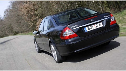 Brabus D6 Blue rear three-quarter