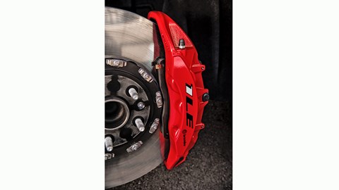 Big brakes to haul off all that speed