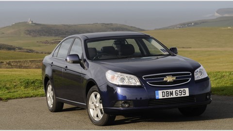 Chevrolet Epica first drive car review: front three-quarter picture