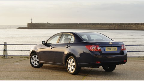 Chevrolet Epica first drive car review: rear three-quarter picture