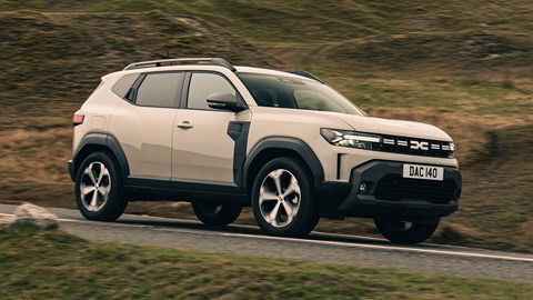 Dacia Duster review - front, driving round corner