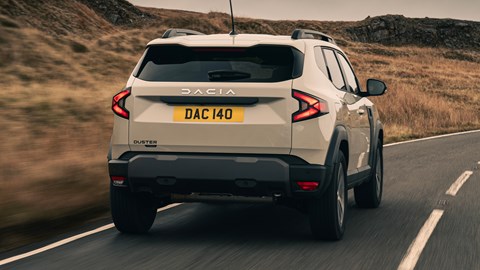 Dacia Duster review - rear, driving