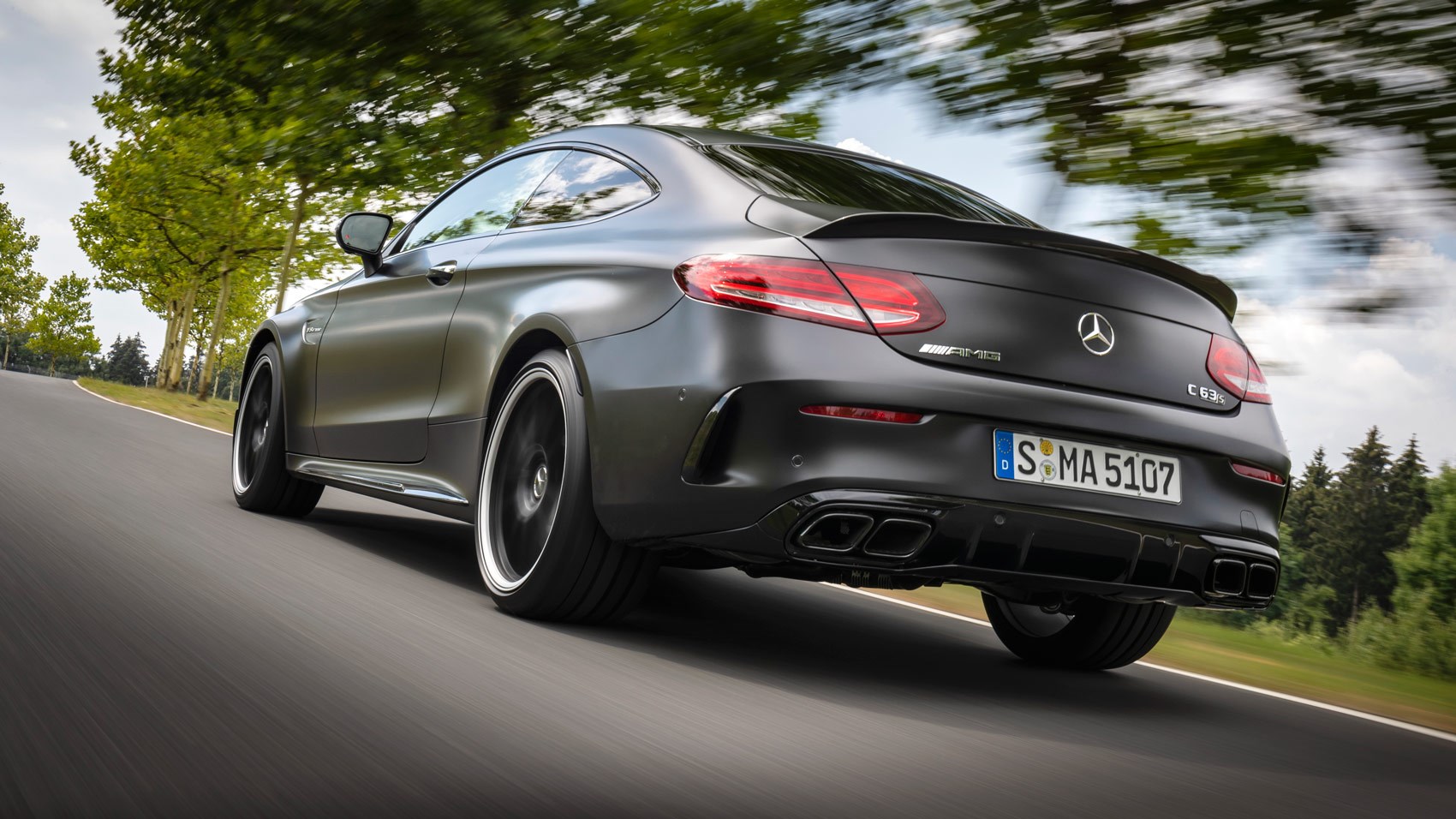 C63 S coupe rear tracking