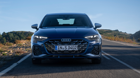 Audi S3 (2024) front on driving