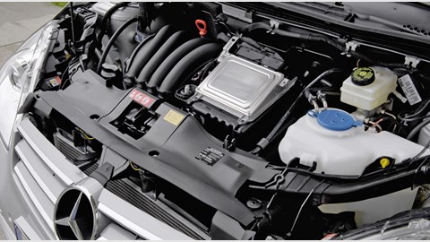 Mercedes A class car review: engine photo