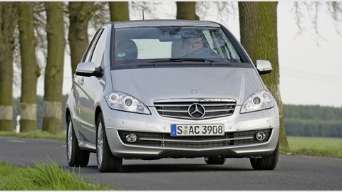 Mercedes A class car review: front view photo