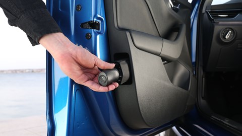 Skoda's Simply Clever touches include an inbuilt umbrella option. Nifty