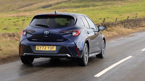 Toyota Corolla - 2023 facelift review, rear view, blue, driving